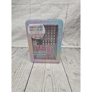 Friendship Bracelet DIY Kit w/ Alphabet‎ Beads & Strings Tin Set Ages 6+